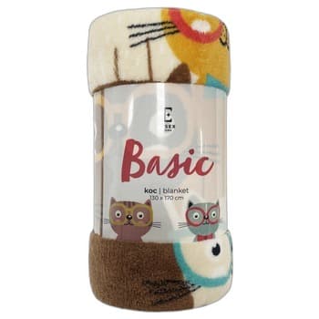 Koc Basic 130x170 cm Bawełna Koty