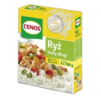 CENOS Ryż biały długi 4x100 g