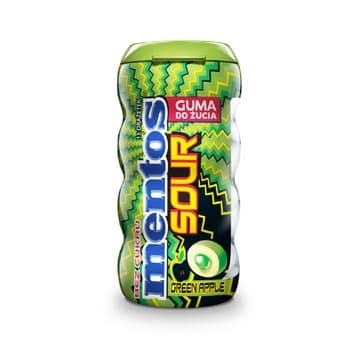 Mentos Sour Gum Greenapple Butelka 30g
