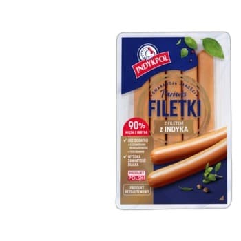 Parówki Filetki z filetem indyka 200g Indykpol