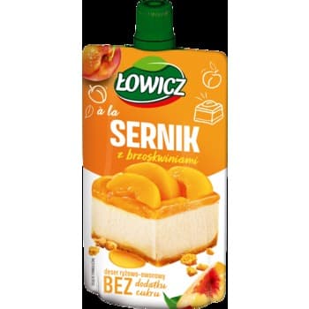 Łowicz deser ryżowo-owocowy a'la sernik z brzoskwiniami 100 g