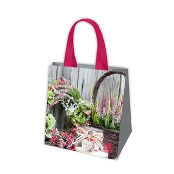 Greenbag Torba wielokrotnego użytku z polipropylenu tkanego Wrzosiec 34x34x22 cm