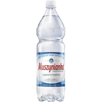 Muszynianka Woda mineralna gazowana, średnionasycona CO2 1,5l - kaucja