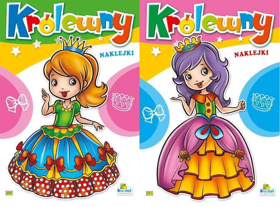 Królewny MIX - Książeczka z naklejkami i wierszykami dla dzieci