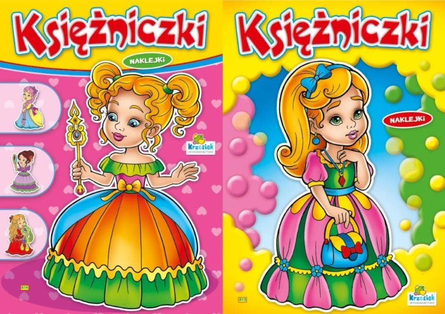 Księżniczki MIX - Książeczka do malowania z naklejkami dla dzieci