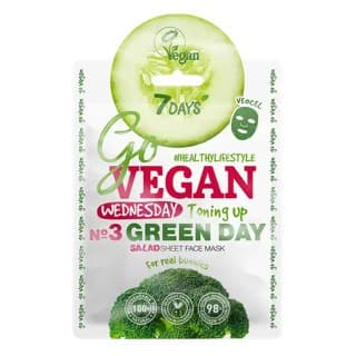 7DAYS GoVEGAN Wednesday Green Day / Wyrównująca Koloryt Maska W Płachcie (25 g)