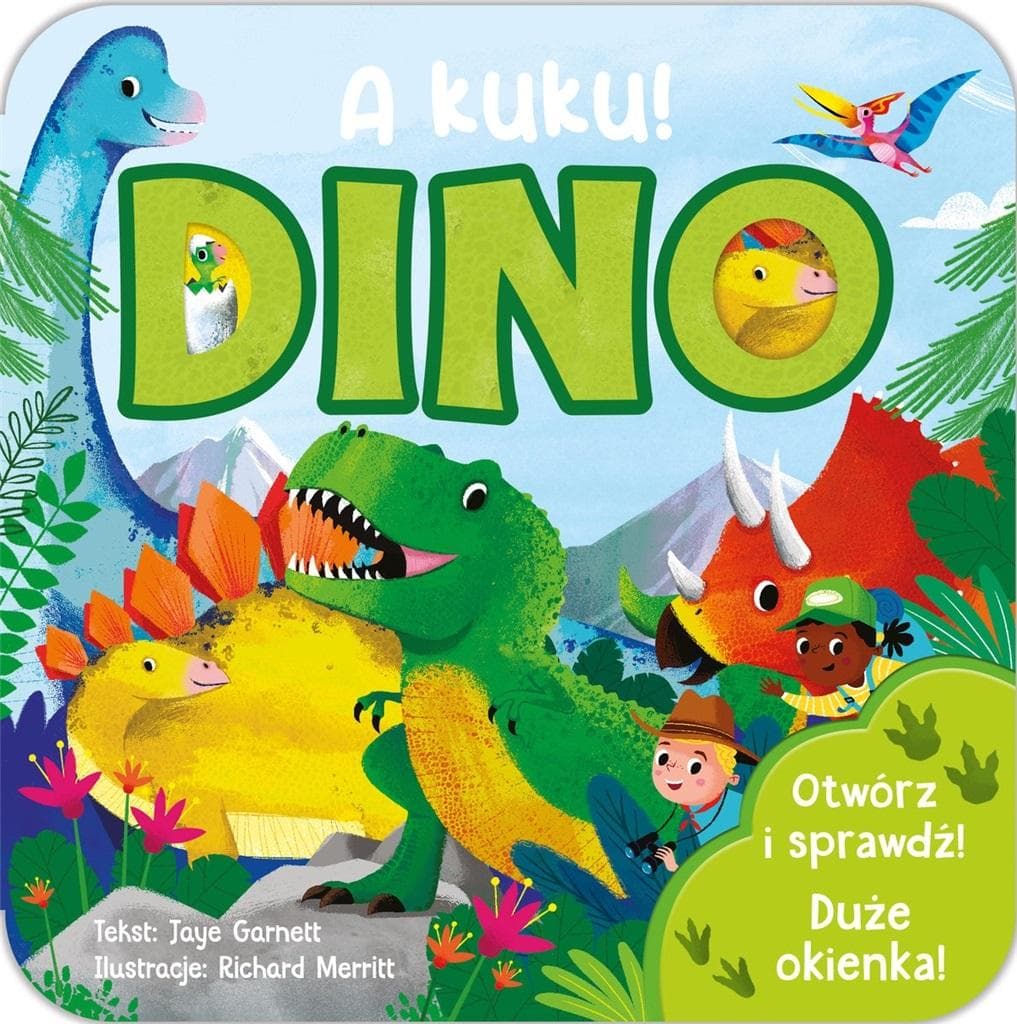 A kuku! DINO - książeczka z okienkami dla dzieci 12 stron