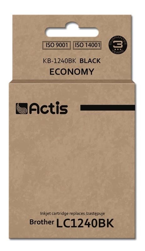 Tusz zamiennik Actis do Brother LC1240BK/LC1220BK, 19 ml, 600 stron, czarny