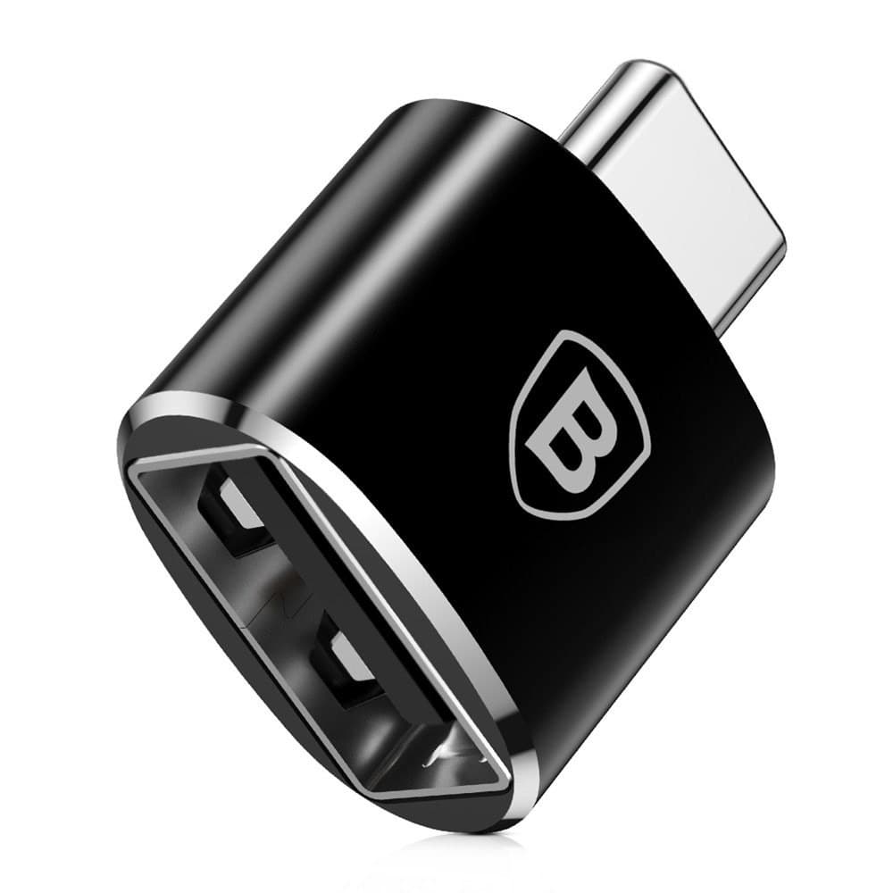 Adapter Baseus USB do USB Type-C 2,4A czarny