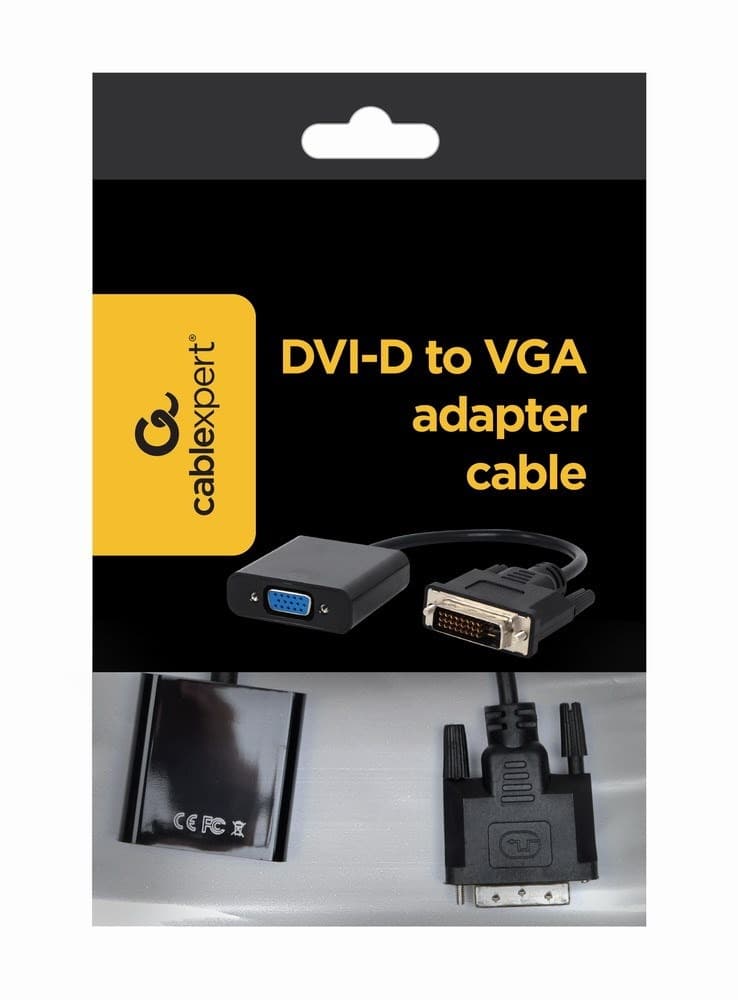Gembird Adapter DVI-D do VGA 0.20m czarny