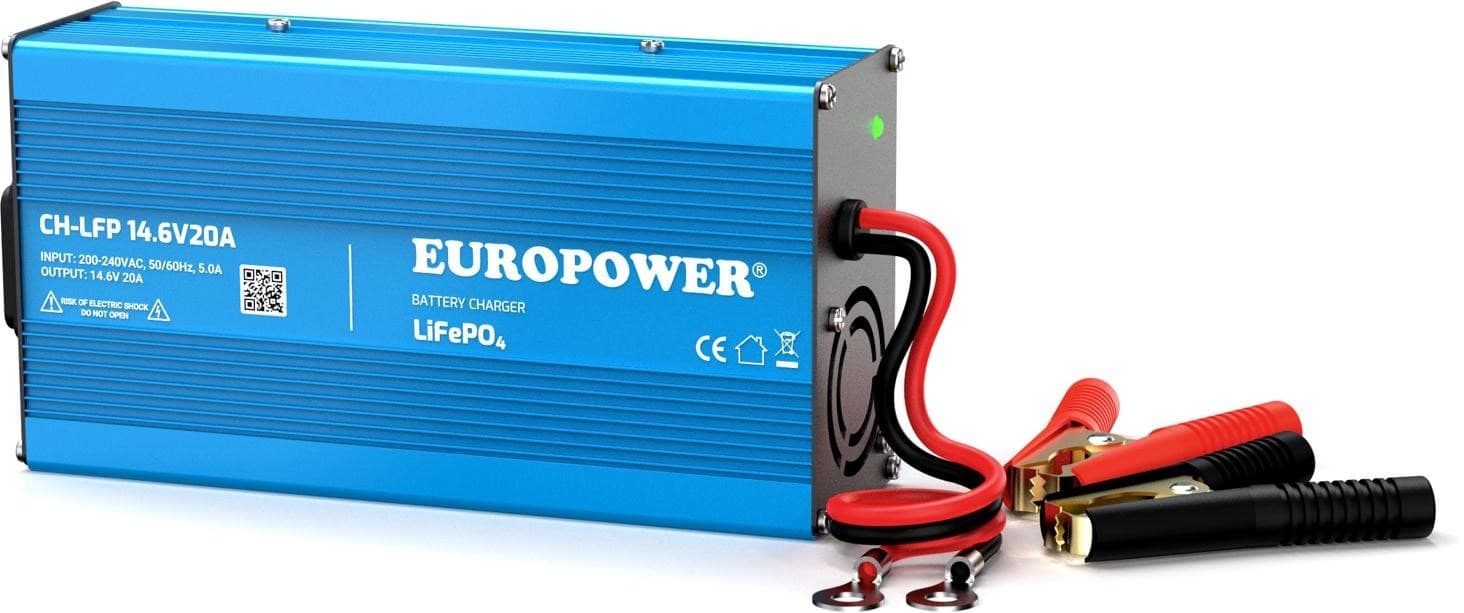 Ładowarka prostownik do akumulatorów LiFePO4 Europower CH-LFP/12/20 14,6V 20A