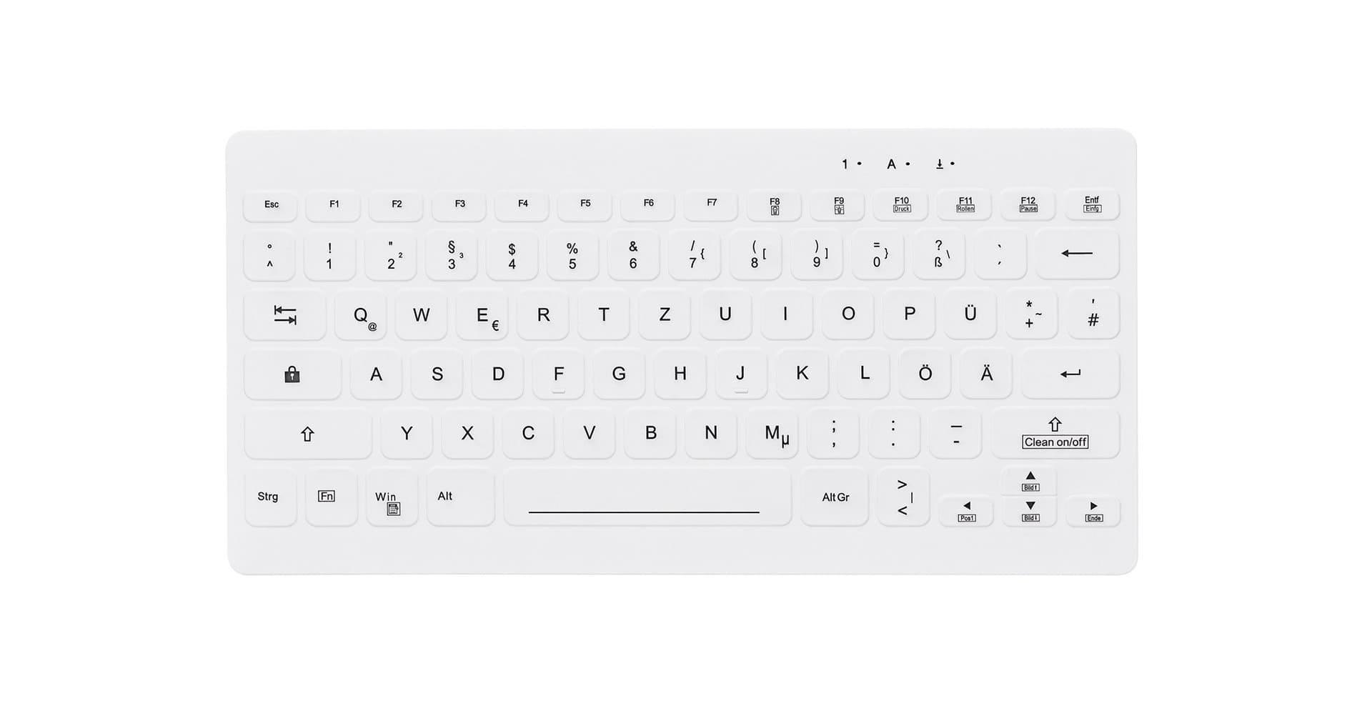 Aktywna klawiatura bezprzewodowa AK-C4112F-FU1-W/GE - Niemiecka QWERTZ