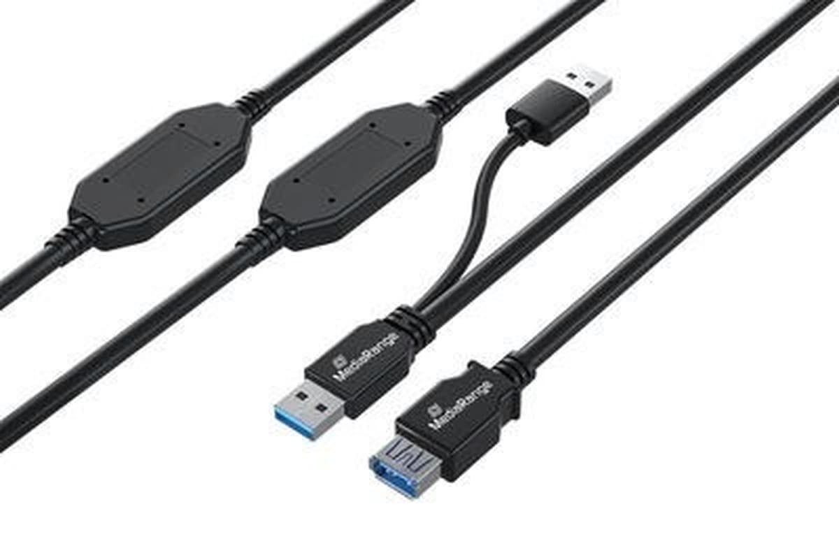 Aktywny kabel przedłużający USB 3.0 MediaRange, 15m, czarny