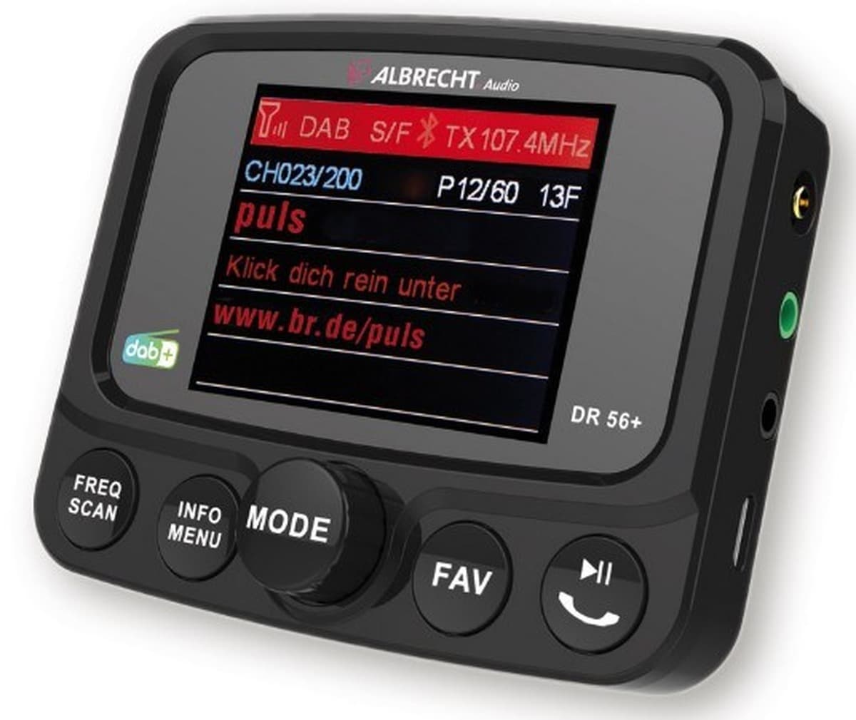 Albrecht DR 56+ Adapter samochodowy DAB+ z Bluetooth i USB