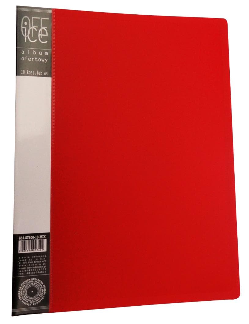 Album ofertowy A4 z 10 koszulkami, różne kolory