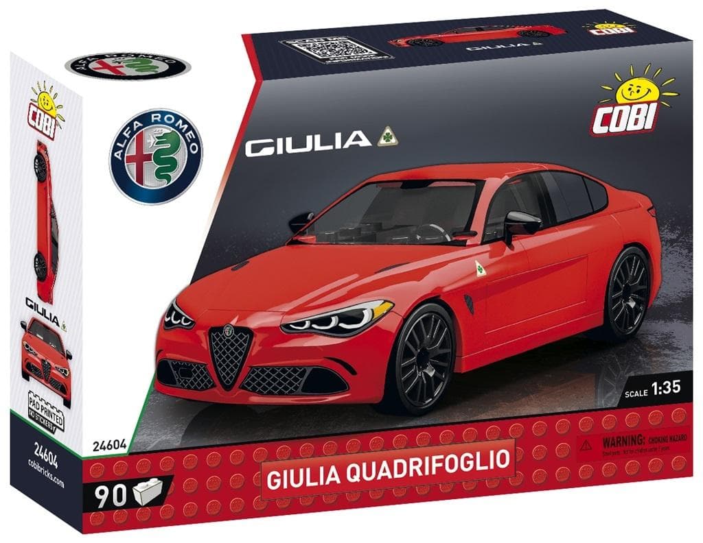 Alfa Romeo Giulia Quadrifoglio model klockowy czerwony