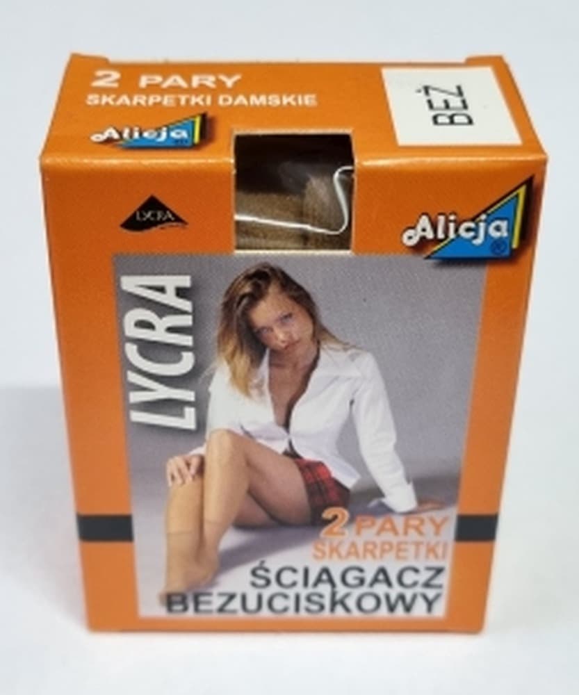 Alicja Skarpety Lycra 15 Den 2 Pary Bezpalcowe