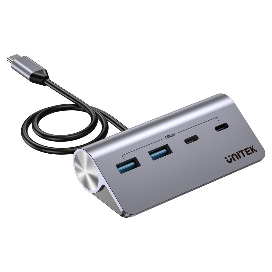 Aluminiowy hub USB-A/C 2x USB-A 2x USB-C 5Gbps