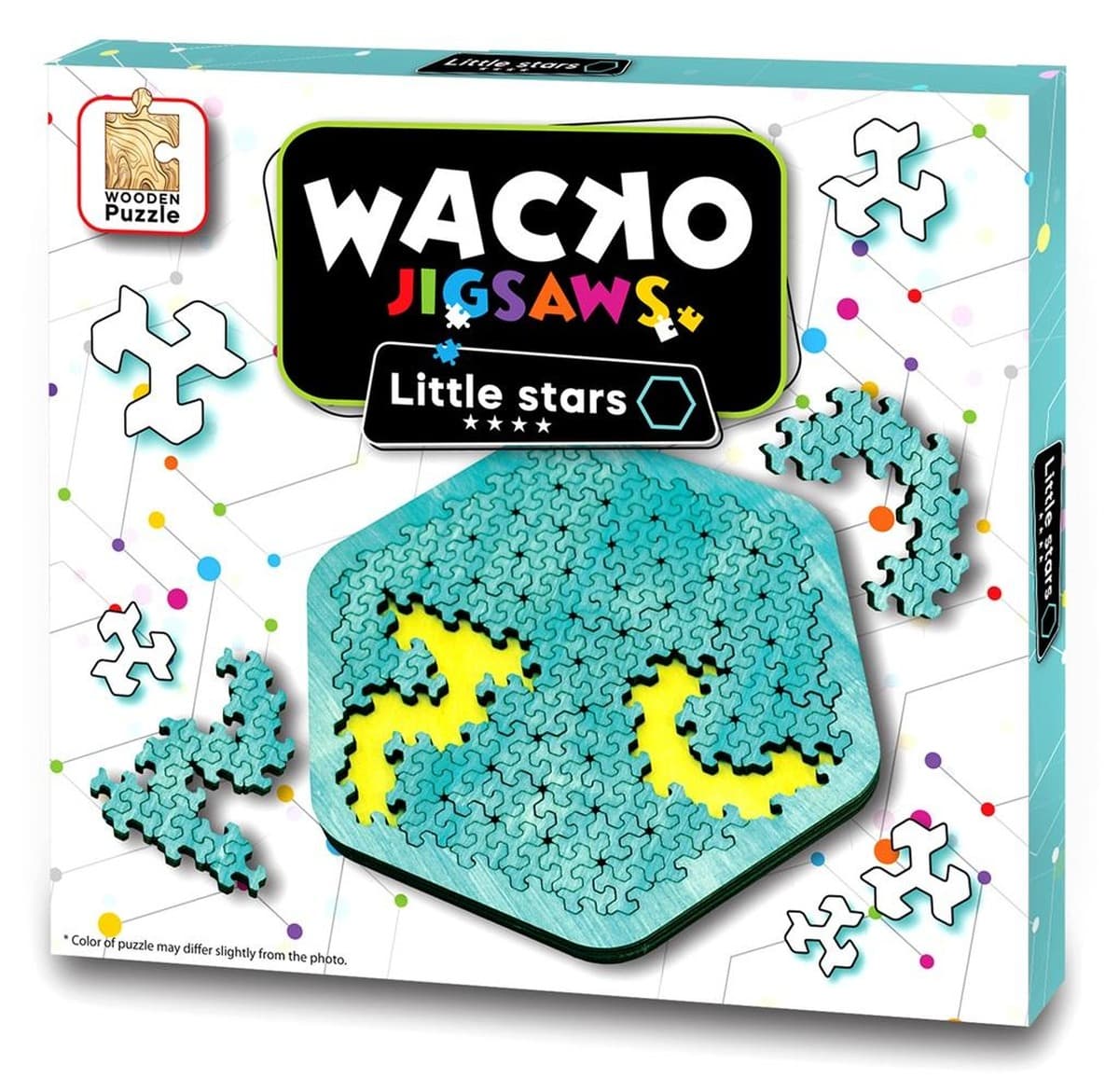 Łamigłówka drewniana Wacko Little Stars 12 elementów poziom 4/4