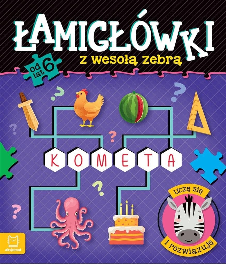 Łamigłówki dla dzieci 6+: Edukacyjne z zebrą