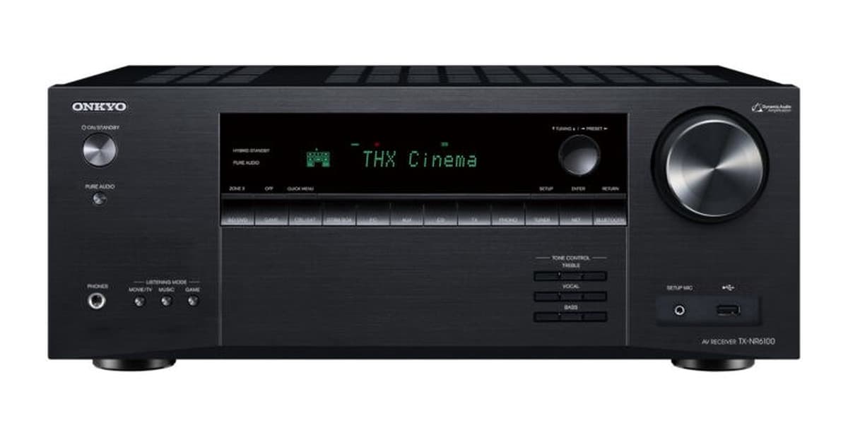 Amplituner sieciowy Onkyo TX-NR6100 7.2-kanałowy z certyfikatem THX, czarny