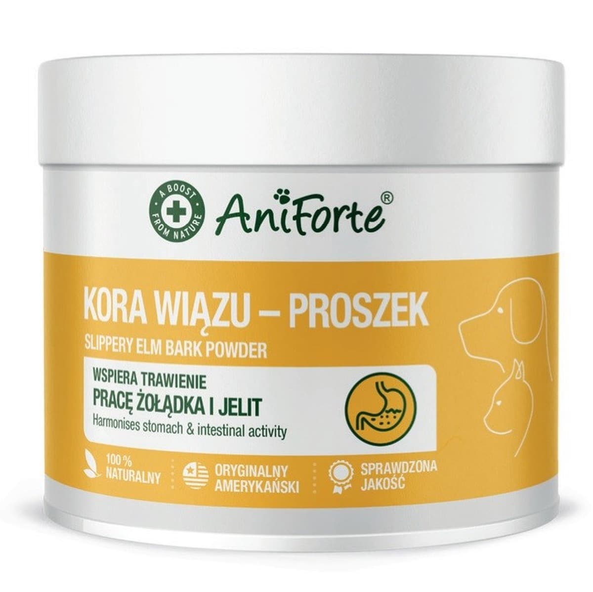 AniForte Kora wiązu proszek wsparcie trawienia dla kota/psa 100g