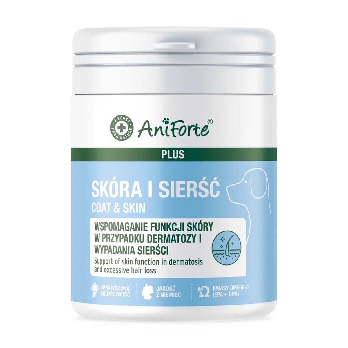 AniForte SKÓRA I SIERŚĆ - Tabletki dla psa 90 sztuk