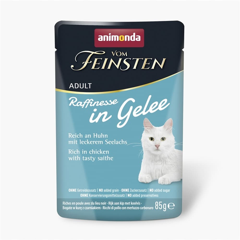 ANIMONDA Vom Feinsten Raffinesse Kurczak z Saithe 85g - Karma mokra dla kota dorosłego