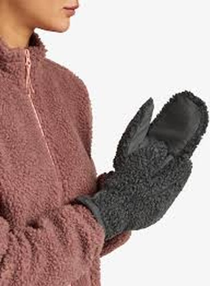 Łapawice Icebreaker Merino Blend 960 RealFleece High Pile Mittens - Jet Heather/Obsidian/Black