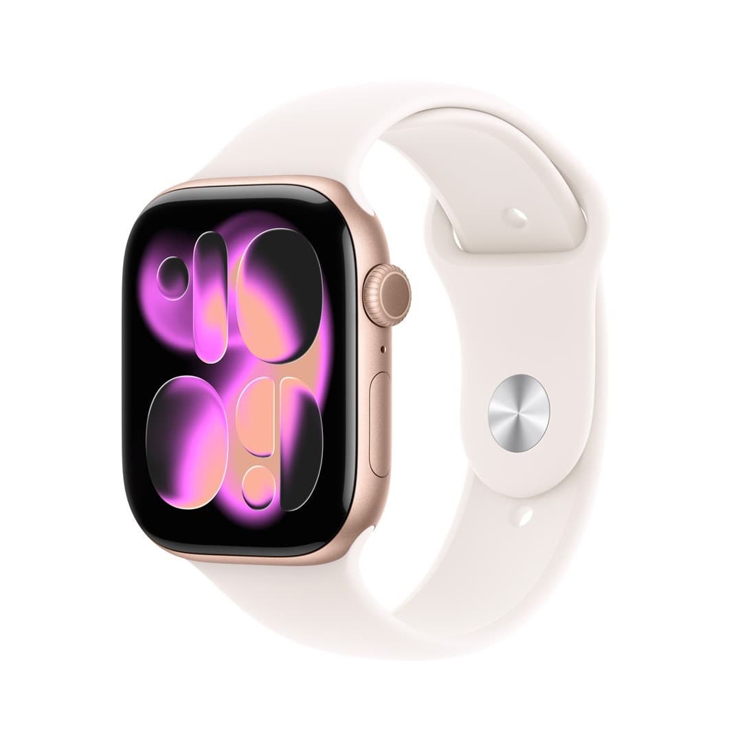 Apple Watch Series 11 Aluminium 46mm Rosegold ze Sportbandem blassrosa S/M