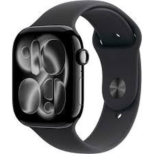 Apple Watch Series 11 GPS 46 mm Jet Black Aluminium z czarnym paskiem sportowym M/L