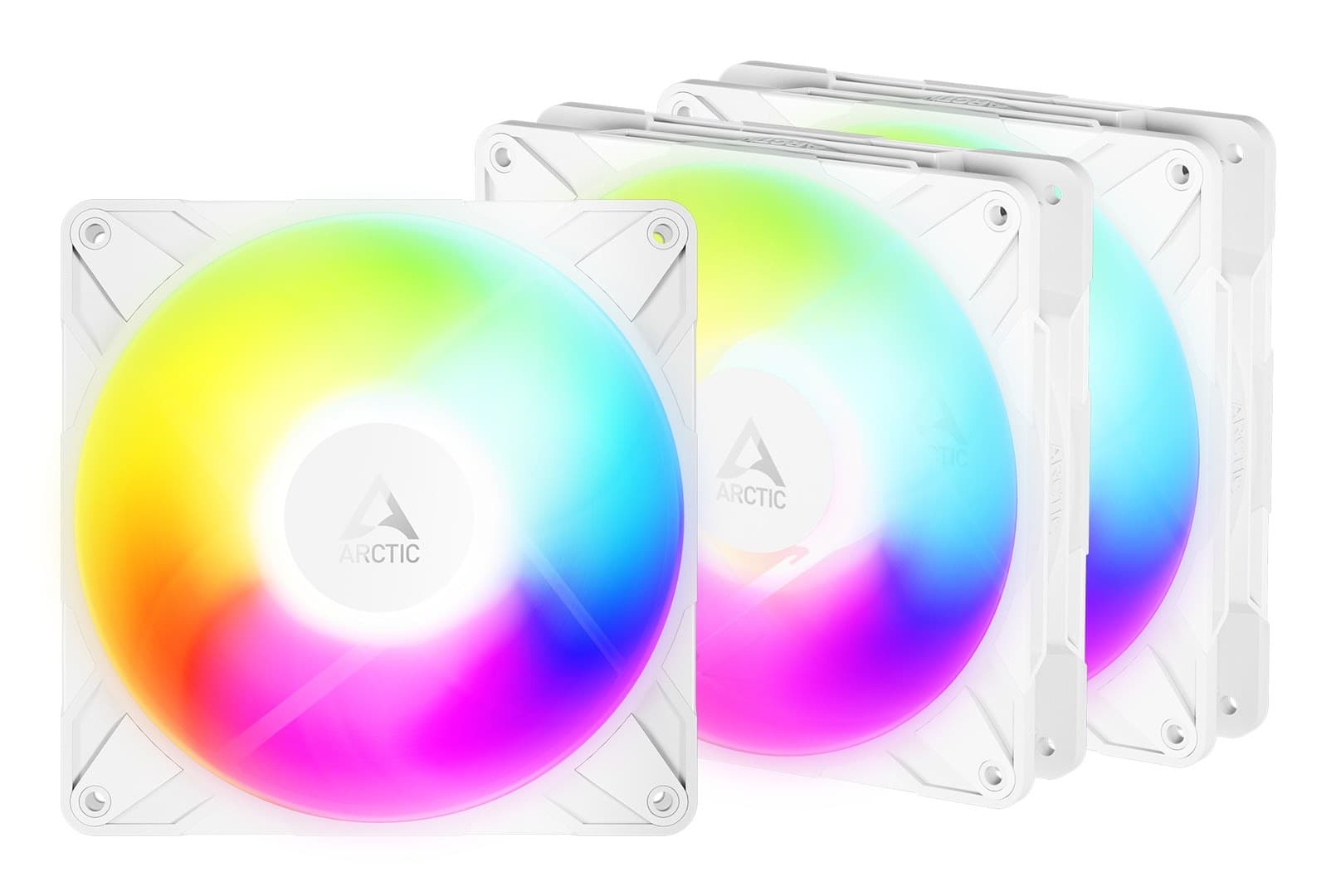 ARCTIC P14 Pro Reverse PWM A-RGB Wentylator 3 szt. Biały