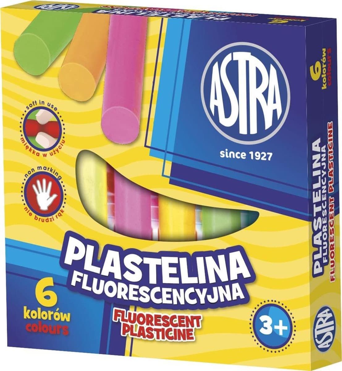Plastelina fluorescencyjna 8 kolorów do modelowania