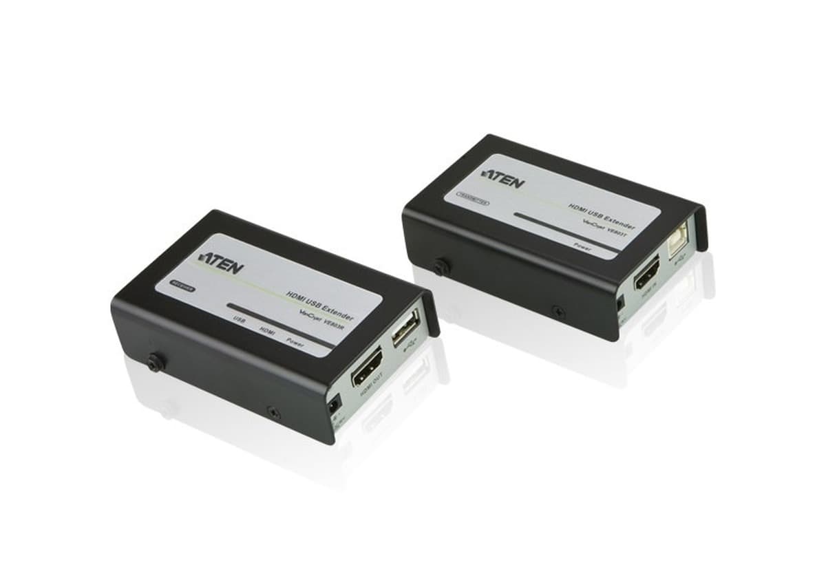 ATEN Przedłużacz AV Nadajnik i Odbiornik HDMI/USB Cat 5e/6 do 60m Czarny