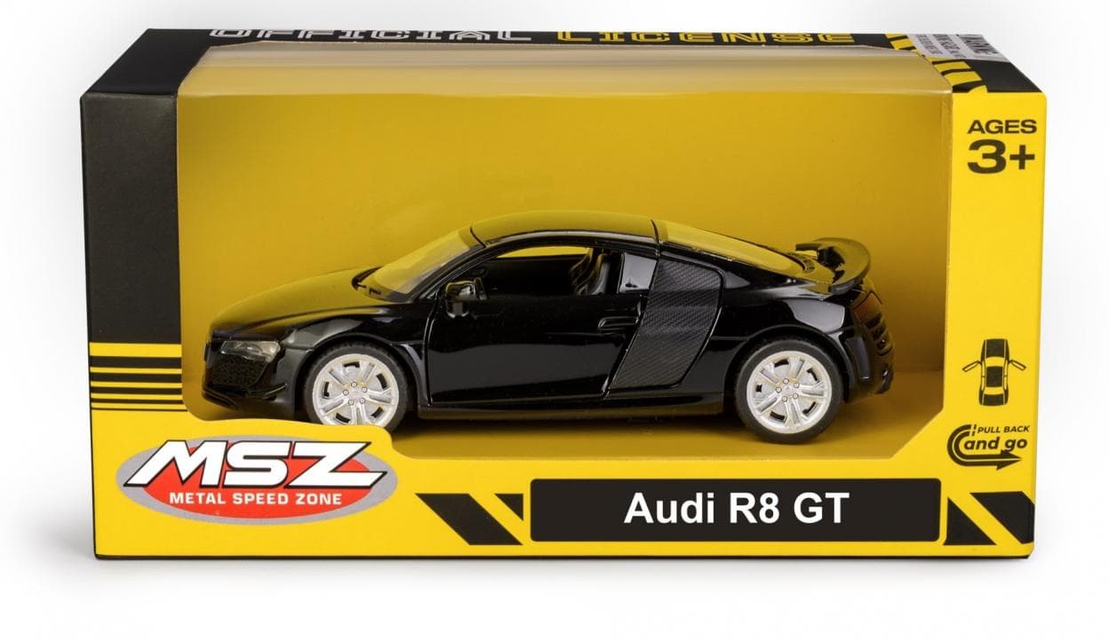 Audi R8 GT Black metalowy model samochodu 5 cali