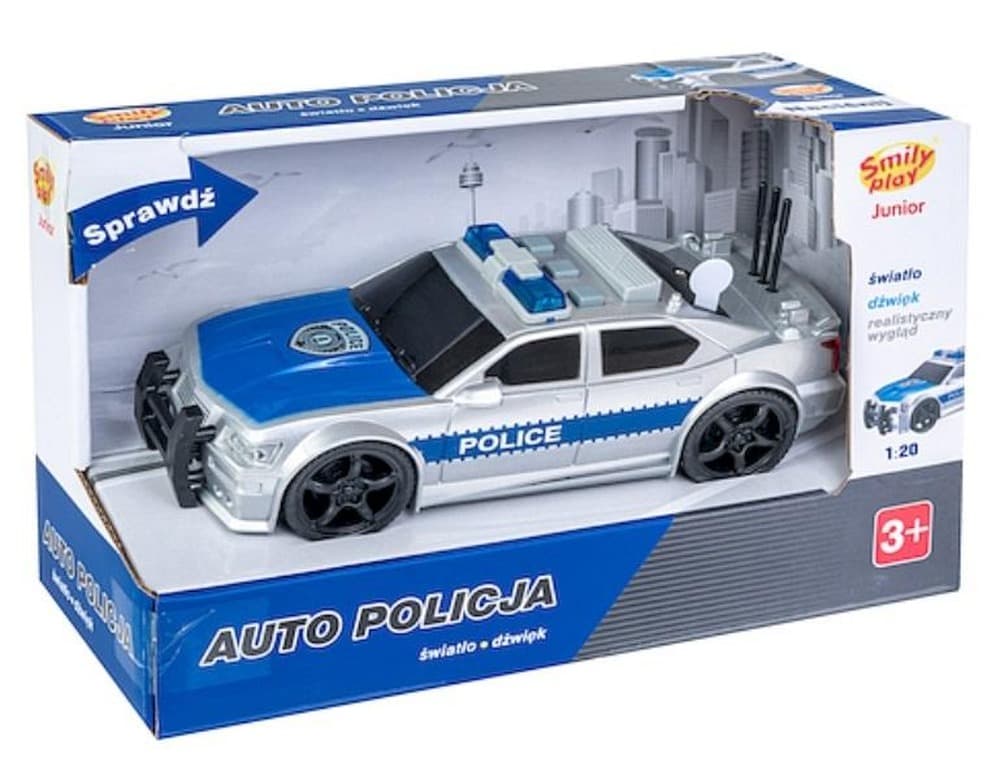 Auto Policyjne ze Światłem i Dźwiękiem Smily Play