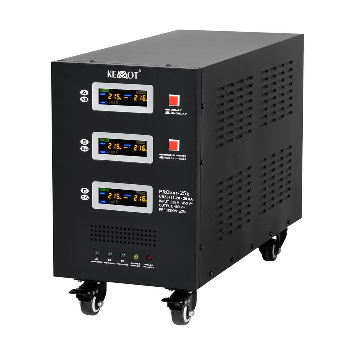 Automatyczny trójfazowy stabilizator napięcia KEMOT PROavr-25k 25 kVA