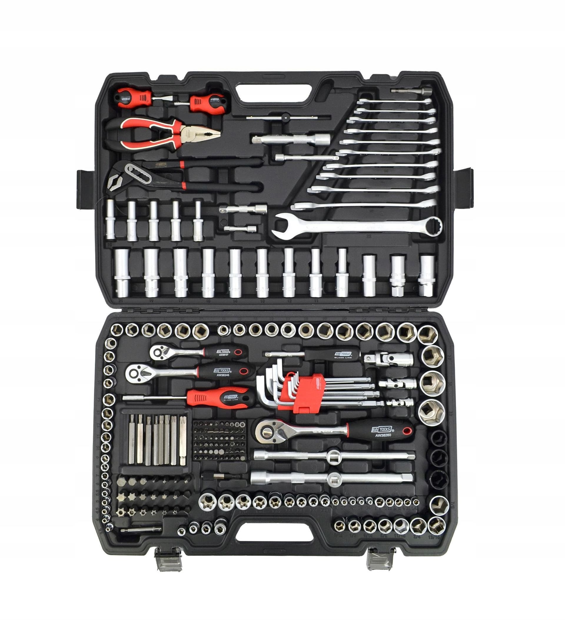 AW ZESTAW KLUCZY 225el 1/2"/3/8"/1/4" BLACK LINE