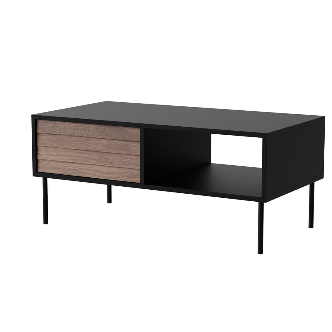 Ława Stolik Cortina 100 x 55 x 45 cm Czarny Orzech