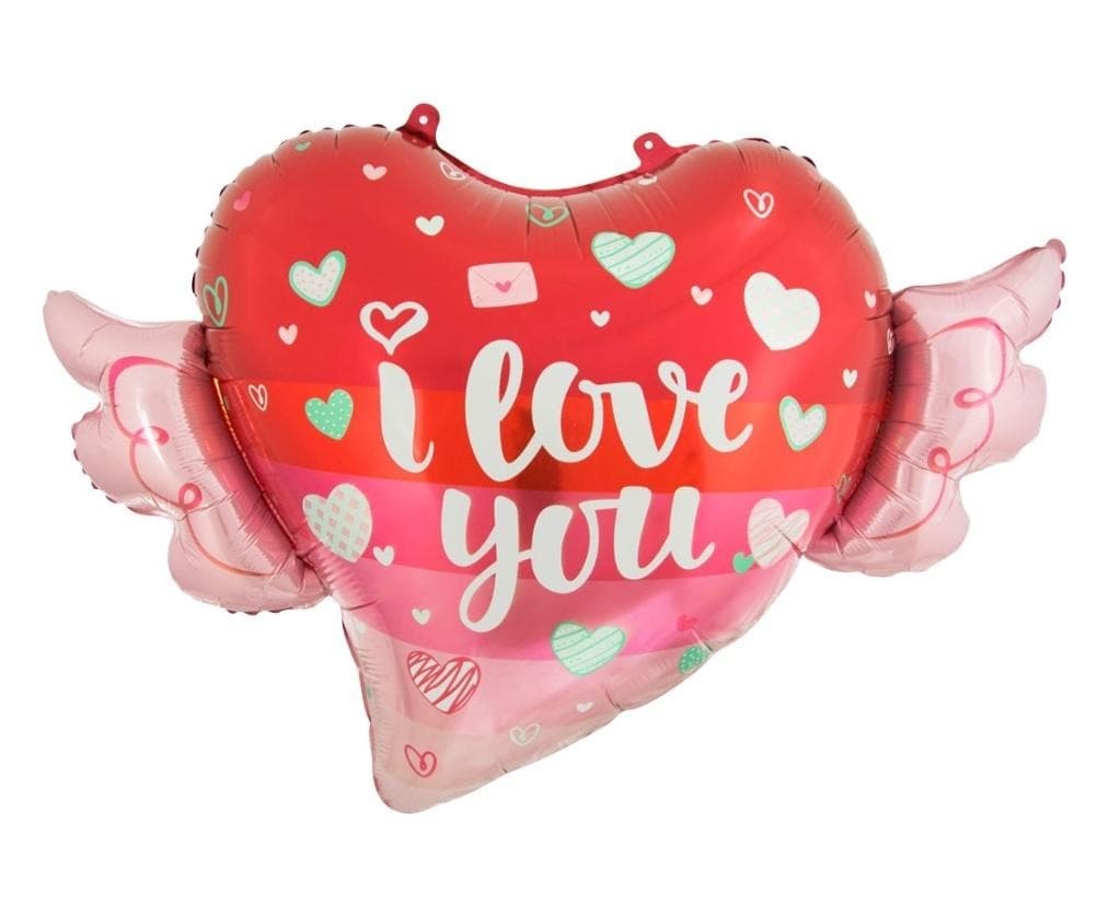 Balon foliowy Serce Love & Hug 61 cm czerwony