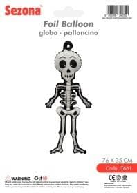 Balon Halloween Szkielet 76x35 cm