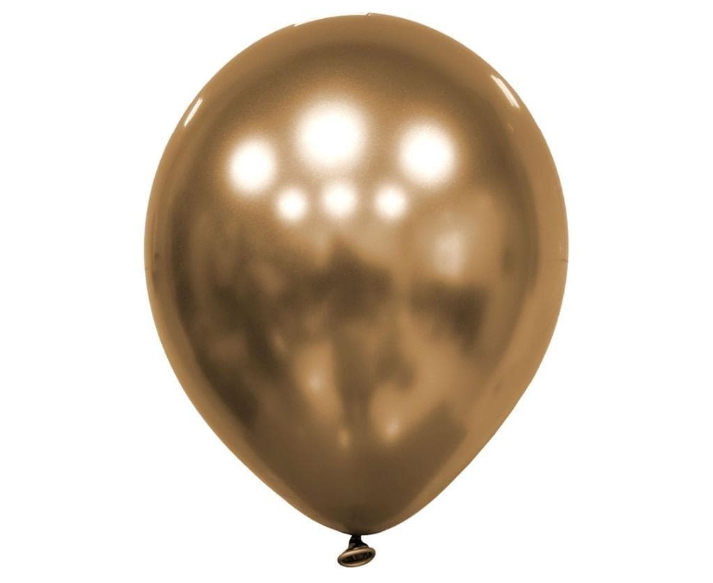 Balony lateksowe chromowane złote 100 sztuk