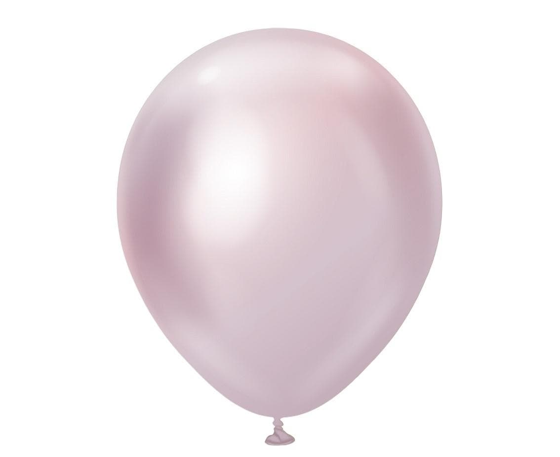 Balony Kalisan mirror jasnoróżowe złoto 50szt