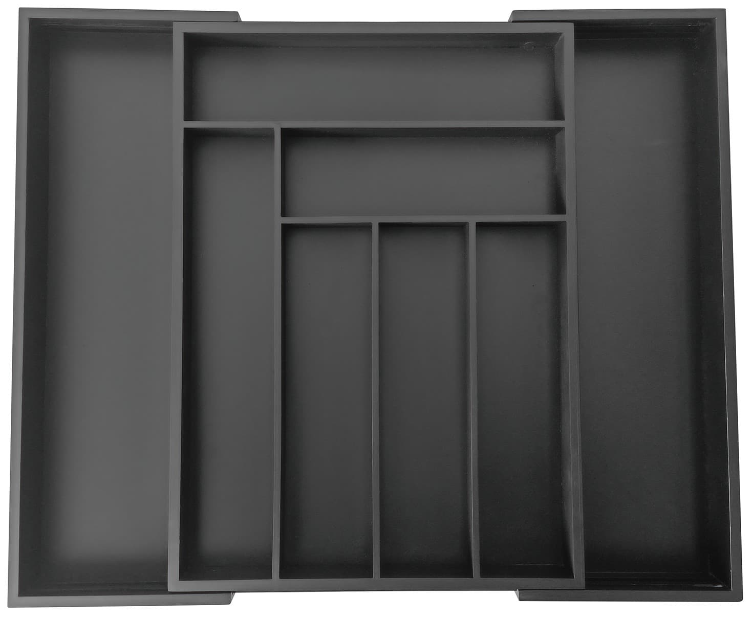 Organizer bambusowy do szuflady Kinghoff 52 x 43 x 5 cm czarny