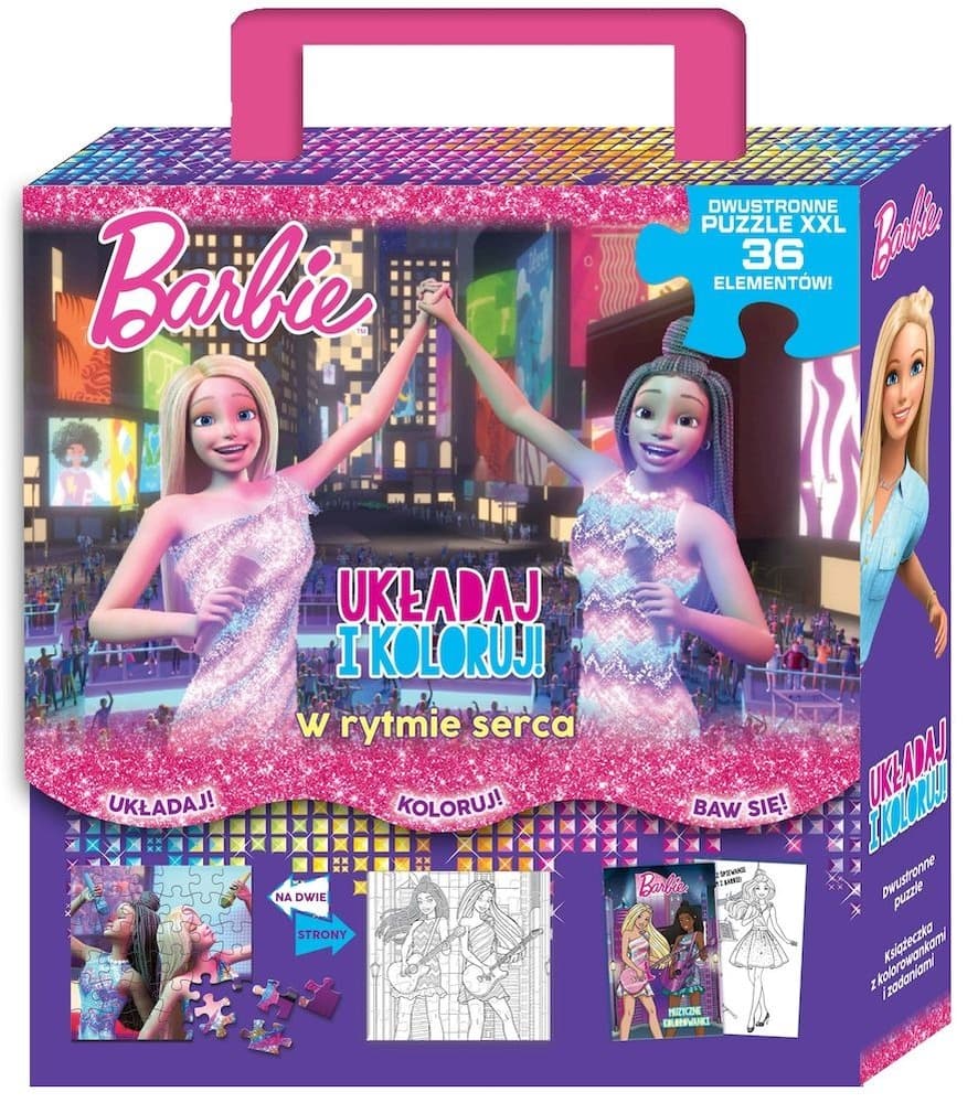 Barbie Układaj i koloruj W rytmie serca praca zbiorowa