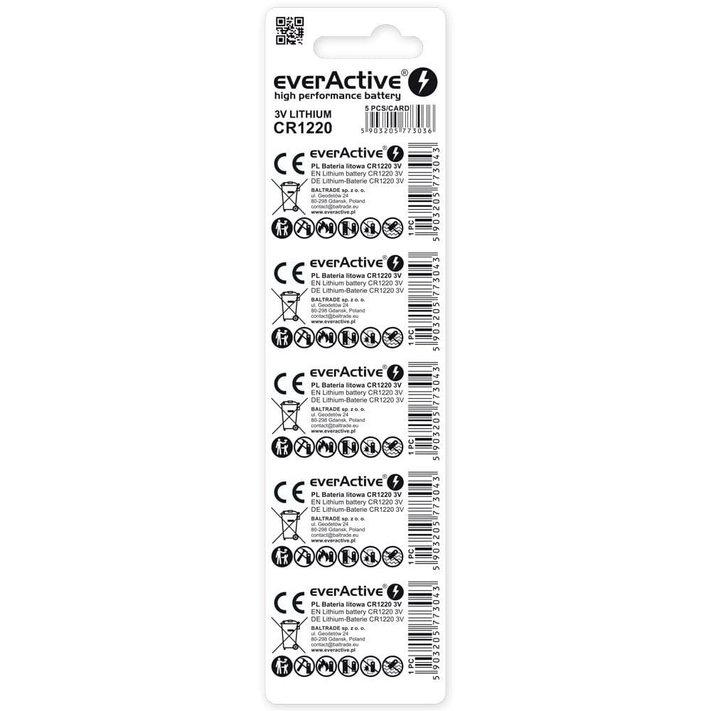 Bateria Everactive Litowa CR1220 3V Mini 5 szt.