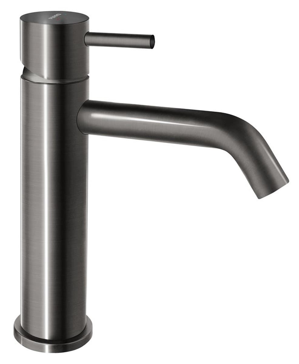 Bateria umywalkowa niska Gun Metal do łazienki