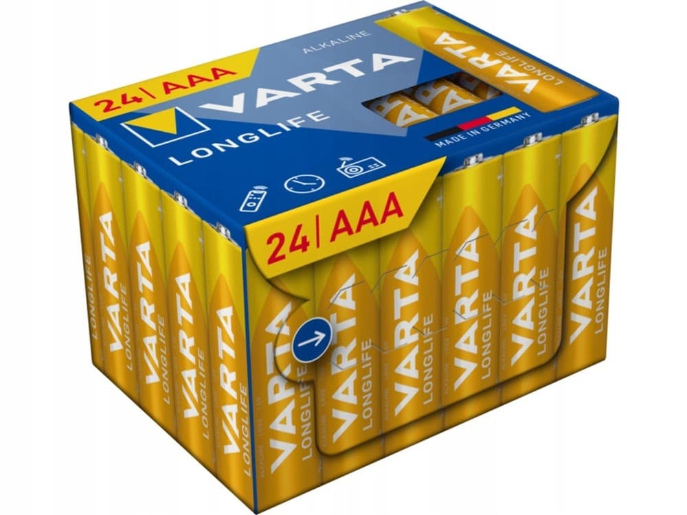 Baterie VARTA Longlife AAA 24-pak CUBE