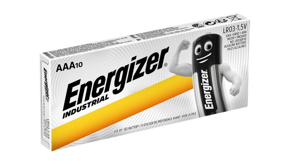 Energizer Baterie alkaliczne AAA LR03 1.5V 10 sztuk Industrial Pro