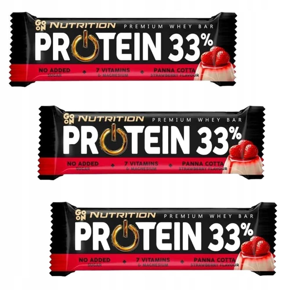 Go On Nutrition Protein Bar 33% Panna Cotta Strawberry 50g